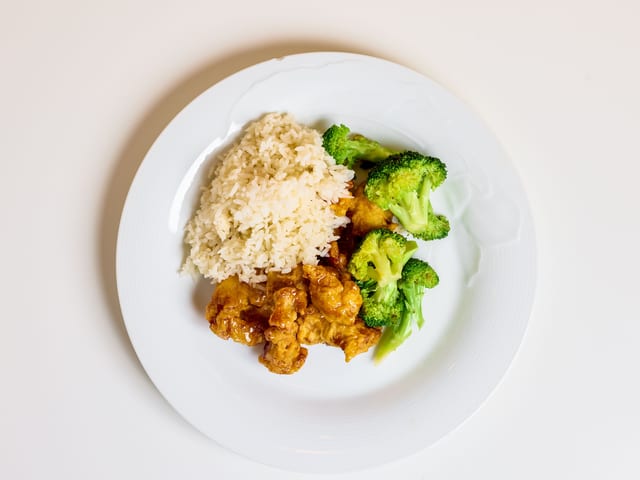 Orange Chicken & Broccoli.